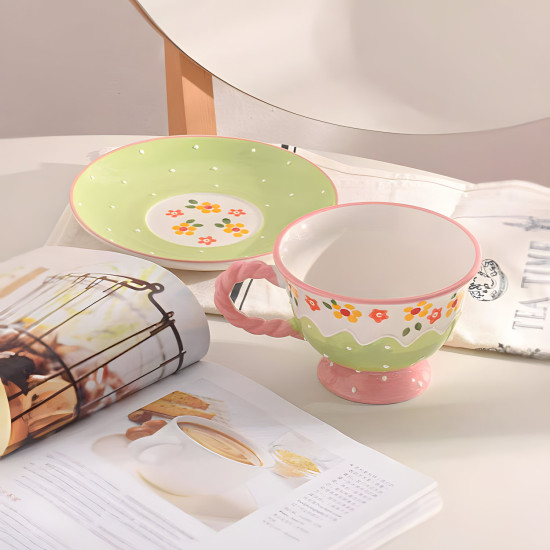 Porcelain Mug & Saucer